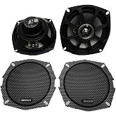 Kicker PS5250 Harley Davidson 5.25" Motorcycle Speakers - Waterproof Wire | Weather-ready audio upgrade, clear sound at highway speed, powersports and ATV use, easy bolt-in install, 5 1/4 inch fit
