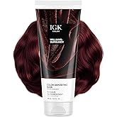 IGK Hair Gloss Toner & Color Depositing Mask | Intense Burgundy Semi-Permanent | Vegan + Cruelty Free | Williams Burgundy