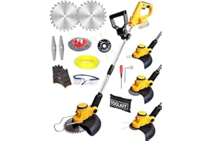 BAVPELP Electric Weed Wacker for Dewalt 20V Battery, 12" Weed Eater Battery Powered,4 in 1 Lightweight Cordless String Trimme, Brush Cutter for Lawn, Yard and Bush Trimming (No Battery)