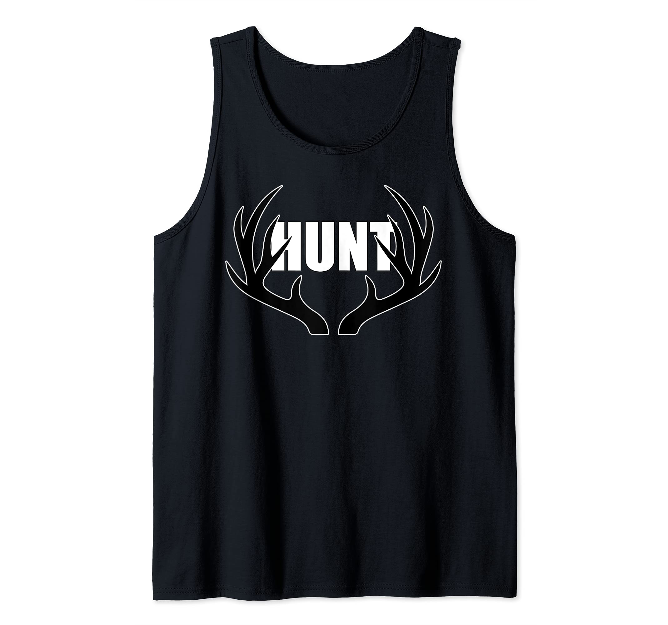 Deer Hunting Hunt Whitetail Buck Antlers Tank Top