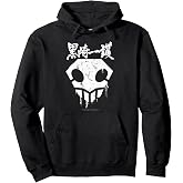 Bleach Skull with Graffiti Paint Drips and Splatter Anime Pullover Hoodie