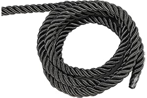 HedongHexi 8mm / 10 Yards Twisted Trim Cord Rope Nylon Twisted Cord Thread String for Home Decor, Crafts Making and Costume Crafting