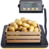 Shaledig Commercial Digital Receiving Scale 400lbs, Aluminum Platform | Tare/Hold/Auto-Off Functions, LB/KG, Easy Read LCD Display, 4 High-precision Sensors, Food Scale for Kitchen/Restaurant