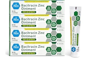 MED PRIDE Antibiotic Bacitracin Ointment with Zinc for First Aid Relief of Chafing, Diaper Rash, Dermatitis, Eczema, Itchy Dry Skin, 1 Oz Tube