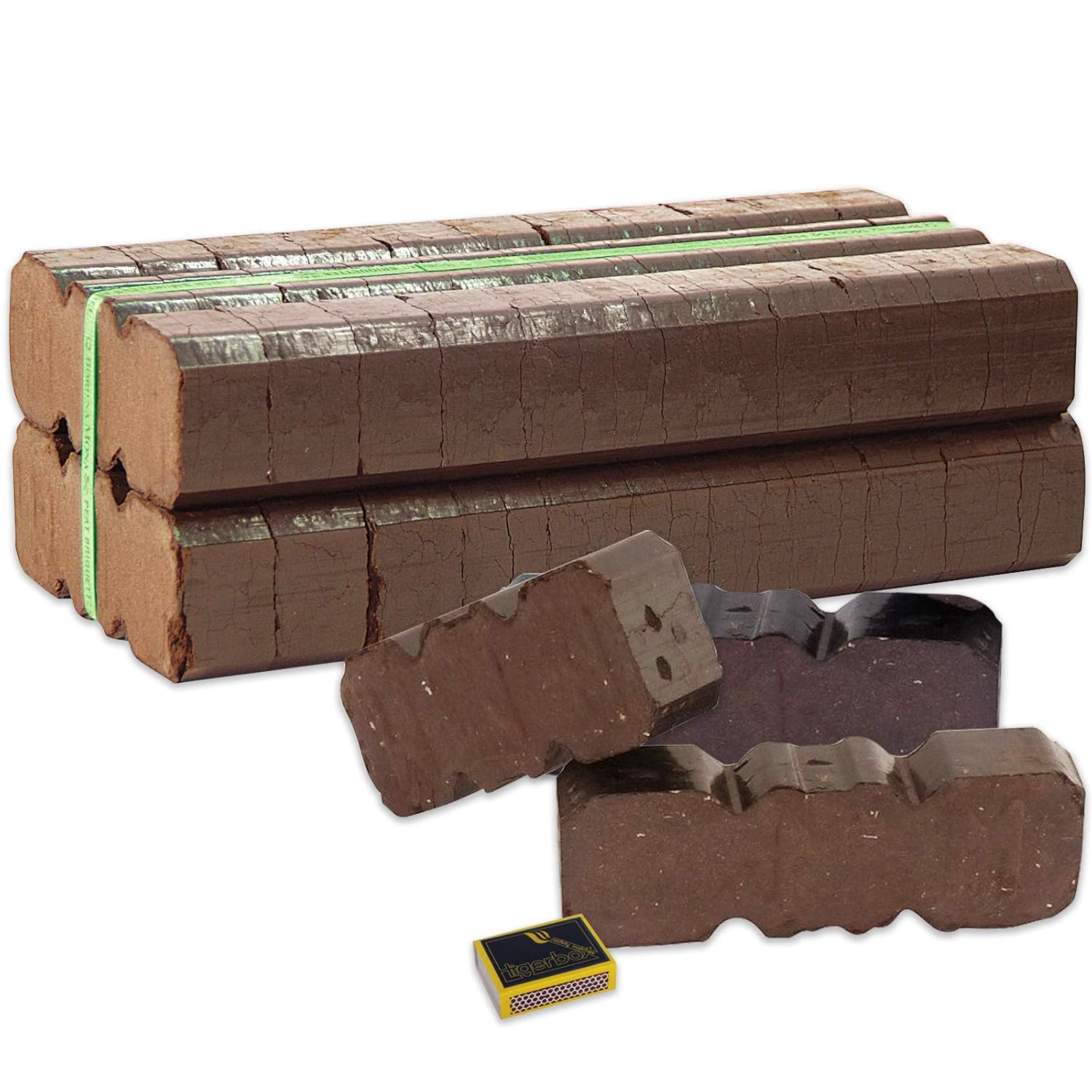2 x 12.5kg Bales of Long Lasting Overnight Peat Block Briquettes for Open Fires & Log Burning 2 x 12.5kg Bales of Long Lasting Overnight Peat Block Briquettes for Open Fires & Log Burning