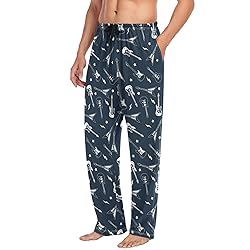 Ollabaky Men's Pajama Pants Guitar Pjs Bottoms with