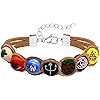 PRINCESS CUTENESS STORE Percy Jackson Camp Mezzosangue Poseidone Olimpico Demigod Chunky Braccialetto Tono Argento