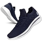 Pujcs Mens Tennis Shoes Slip on Sneakers Ligthtweight Wlking Running Shoes for Work Gym Workout Sports Atheletic