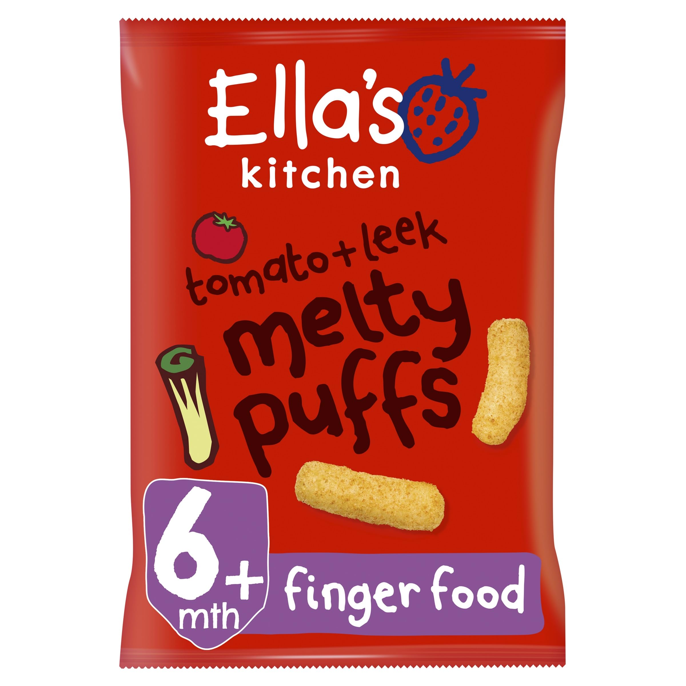 Ella's Kitchen Tomato + Leek Melty Puffs, 20g