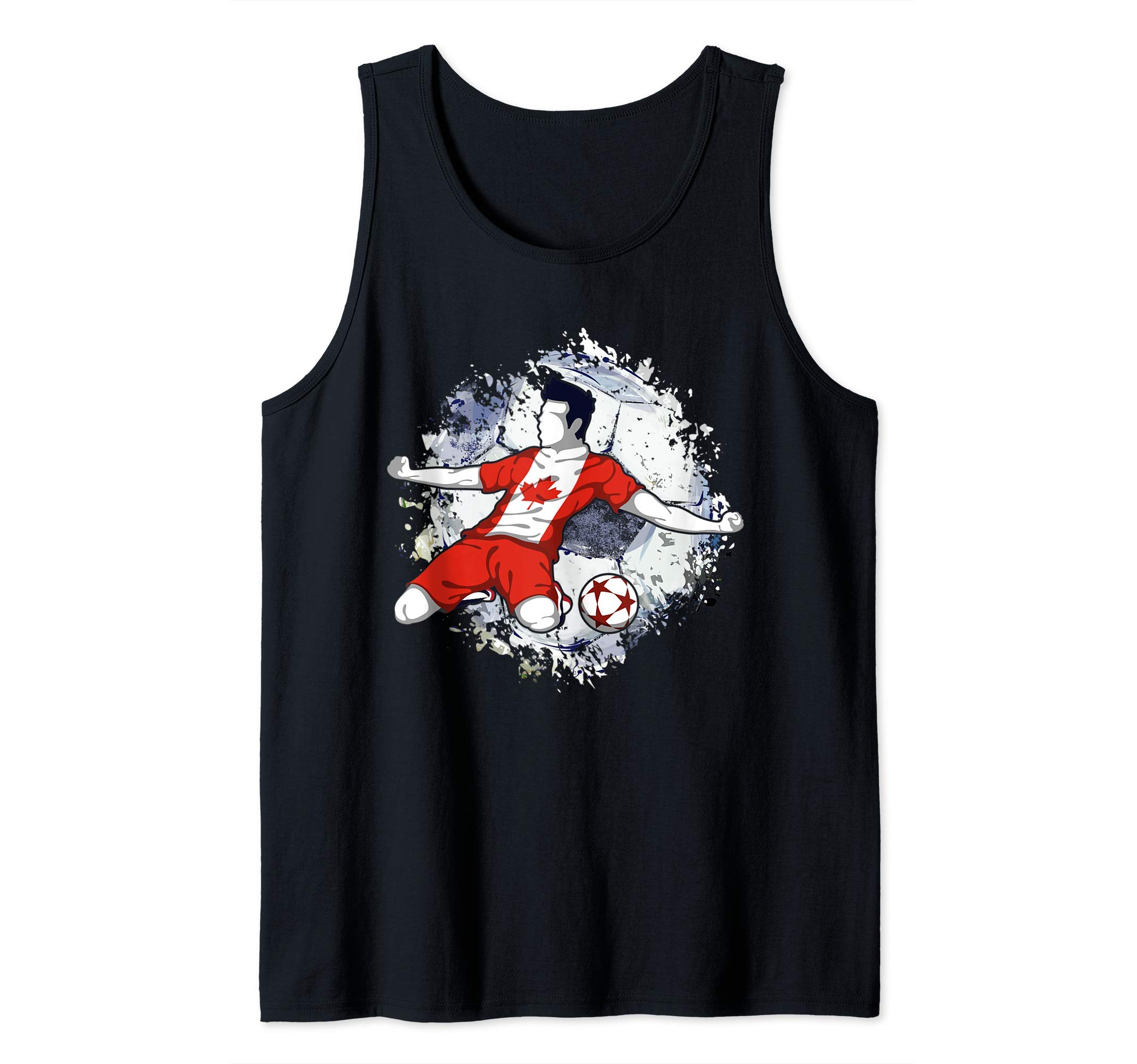 Canada Soccer Canadian National Flag Proud Football Striker Tank Top