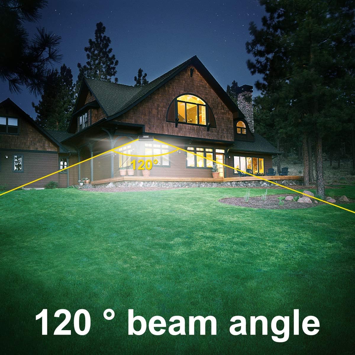100W LED Flood Light IP65 Waterproof Security Lights Outdoor with 120°Beam Angle for Yard Garden Patio Playground Warehouse Street (Cold White) - - 