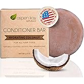 Coconut & Argan Oil Conditioner Bar, Deep Moisturizing for Dry Damaged Hair. Hydrating & Nourishing Solid Conditioner for Curly, Coily & Color Treated Hair, Vegan & Sulfate free, USA Made. 2.3 oz.