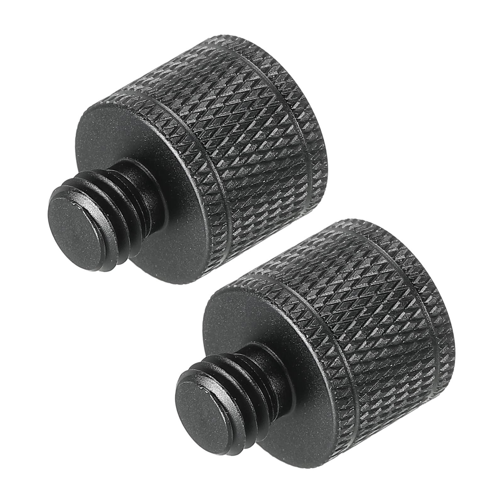 PATIKIL Mic Stand Adapter M8 Male x M6 Female Camera Screw Thread Adapter for Microphone Tripod Stand Black 2 Pack