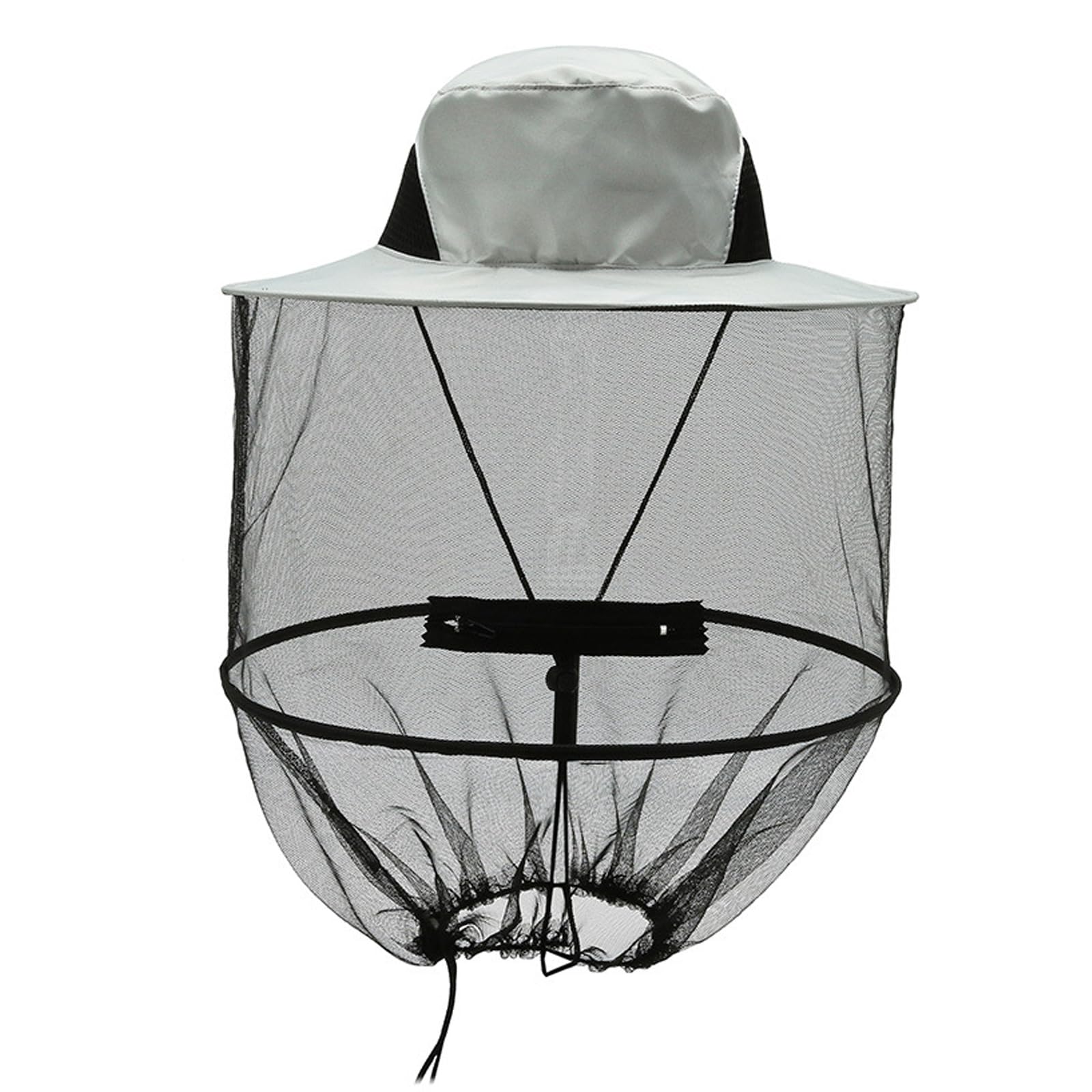Mosquito Head Net Hat, Midge Head Net Hat, Mosquito Hats with Netting, Insect and Midge Protection Head Net Hat, Midge Head Net for Outdoors Camping Fishing Hiking(Grey)