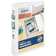 Avery Mini Protect and Store View 3 Ring Binder, 1 Inch Round Rings, 1 White Binder (23011)