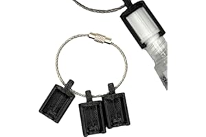 Morelan Brands FlushCap Buddy 3-Pack Cap Holder for Syringe Medical Caps – Compact Clip with Keyring & Cable Attachment (Stealth Black)