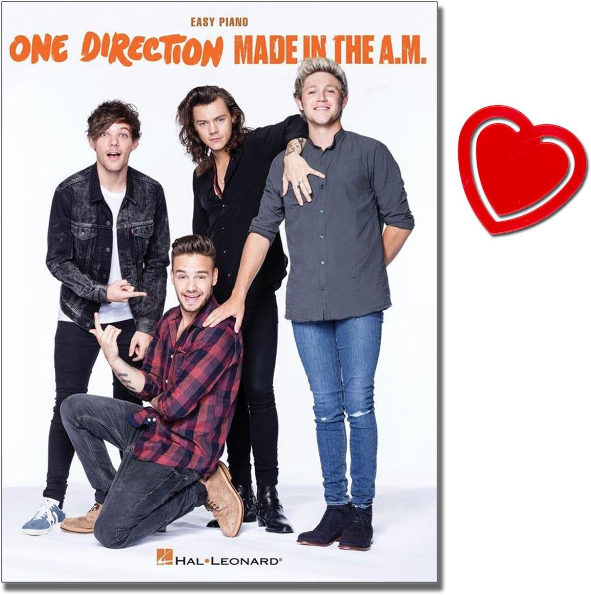 One Direction - Made in the A.M. - Songbook for piano with colourful heart-shaped music clip