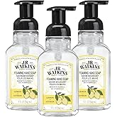 J.R. Watkins Foaming Hand Soap with Pump Dispenser, Moisturizing Foam Hand Wash, Alcohol-Free, Cruelty-Free, Citron, 9 fl oz, 3 Pack