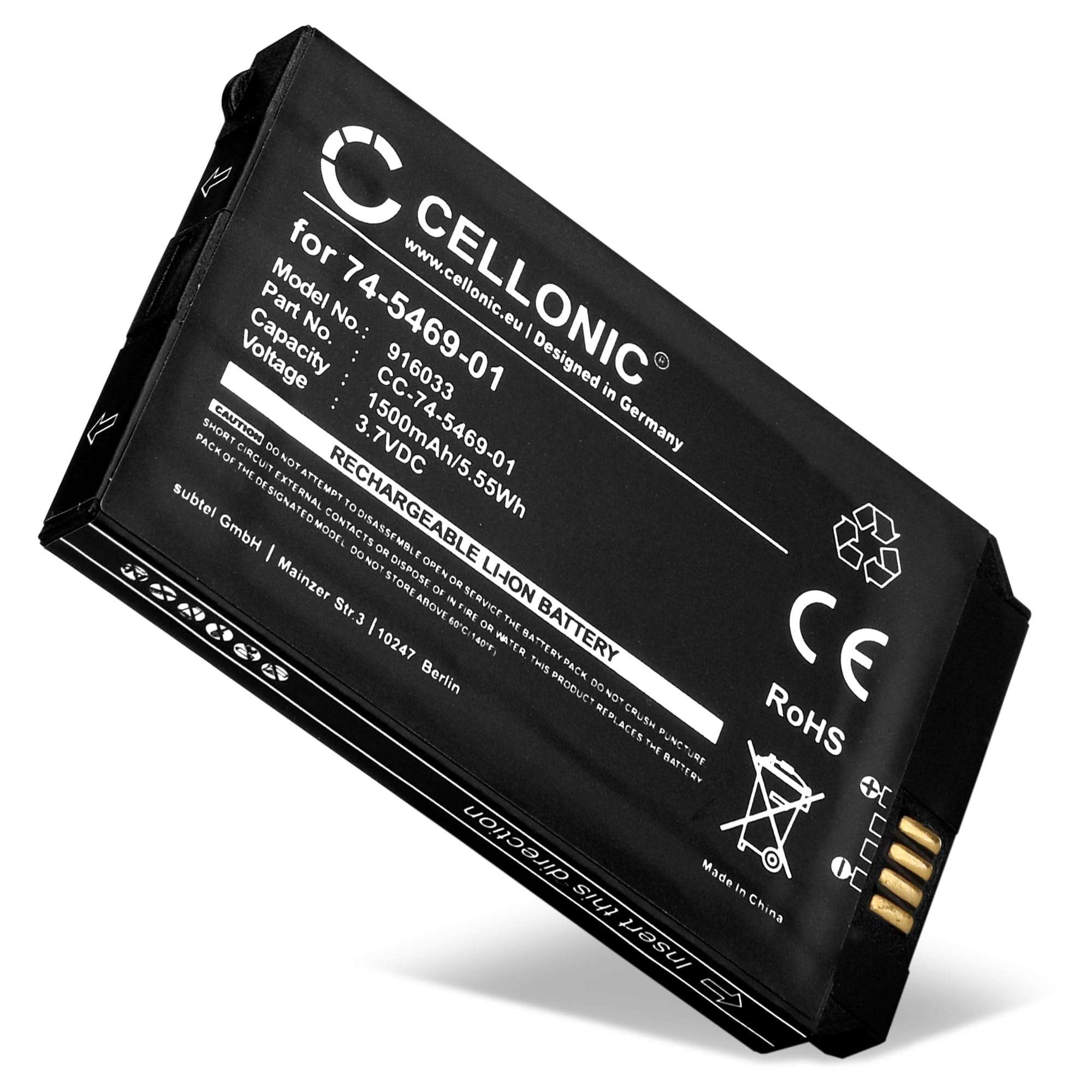 CELLONIC 1x Battery for Cordless phone Compatible with Cisco 7925G, 7926G, 7026G, 74-5469-01 - (1500mAh, 3.7V)