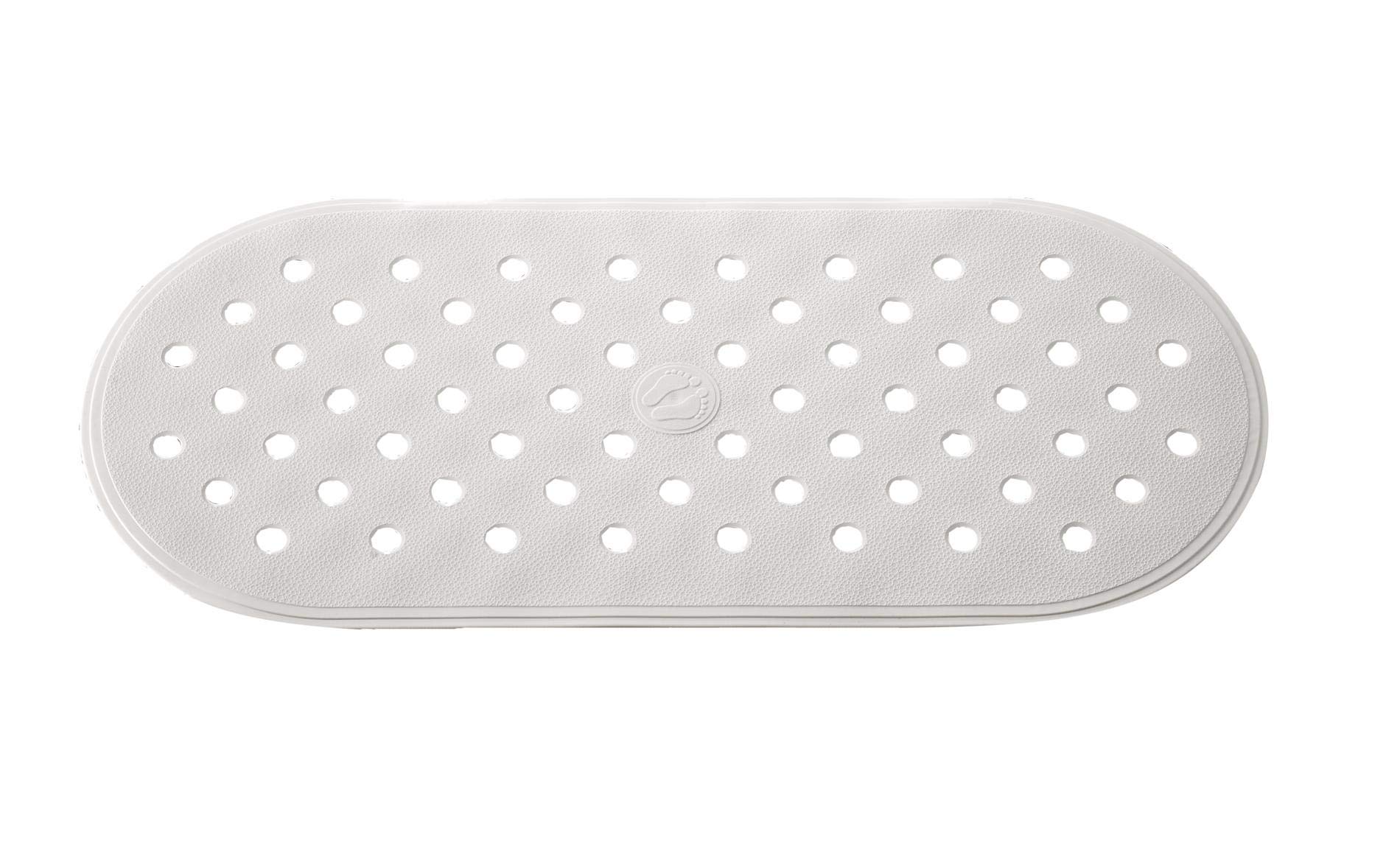 RIDDER Action Bath Mat 100% Synthetic Rubber (TPE = Thermoplastic Elastomer), White, Approx. 36 x 80 cm