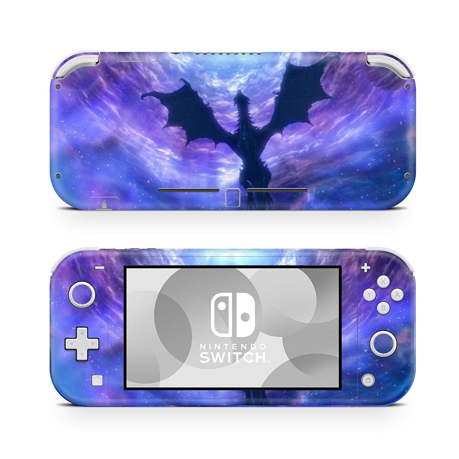 Amazon Com Zoomhitskins Switch Lite Skin Decal Stickers Fantasy Magic Dragon Fly Galaxy Universe Starry Fancy Tarragon Drake Ancient High Quality Durable Bubble Free Goo Free 1 Console Skin Made In Usa Video Games