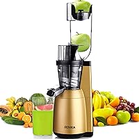 Slow Masticating Juicer, ROVKA 3.15 Inches Wide Chute Cold Press Juicer, High Nutrient and Vitamins Juice Extractor for…