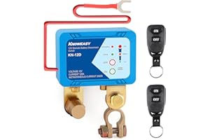Knoweasy 12V 240A Remote Battery Kill Switch - Smart Voltage Control Anti-Theft Disconnect for Cars, Trucks, RVs, Boats Prevents Battery Drain and Enhances Security