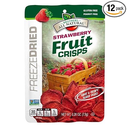 Amazon Com Brothers All Natural Fruit Crisp Strawberry 0 26 Ounce Pack Of 12