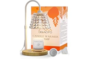OGACFO Candle Warmer Lamp with Timer - Adjustable Height w/2 Bulbs, 4 Levels Dimmable -Ideal Bedroom Home Decor & Graduation Gifts for Women Electric Wax Melter Widened Design for Various Scented Candles