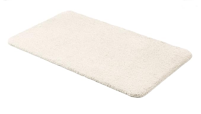 SCHÖNER WOHNEN-Kollektion, Santorin, Badteppich, Badematte, Badvorleger, weiß, Oeko-Tex 100 zertifiziert, 60 x 100 cm