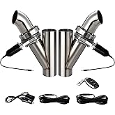 EVIL ENERGY 2.5" Electric Exhaust Cutout Dual Flaps Valve Kit with Remote Controller