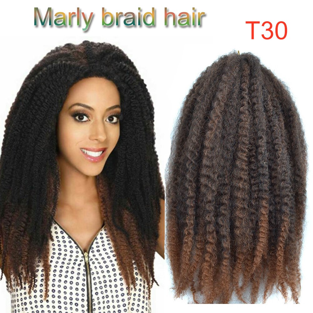 Amazon Com Wanya Afro Marley Twist Braiding Braids Hair 3 Packs