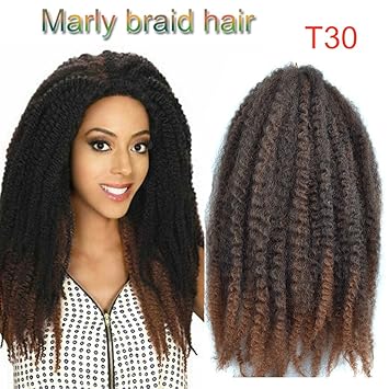 Amazon Com Wanya Afro Marley Twist Braiding Braids Hair 3 Packs