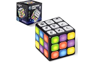 Infowush Rechargeable Game Activity Cube, 9-in-1 Fun Brain and Memory Games, Cool Toys for Ages 8-13 Boys Girls, Family Party Game Cube, Gift Ideas 1 Pack