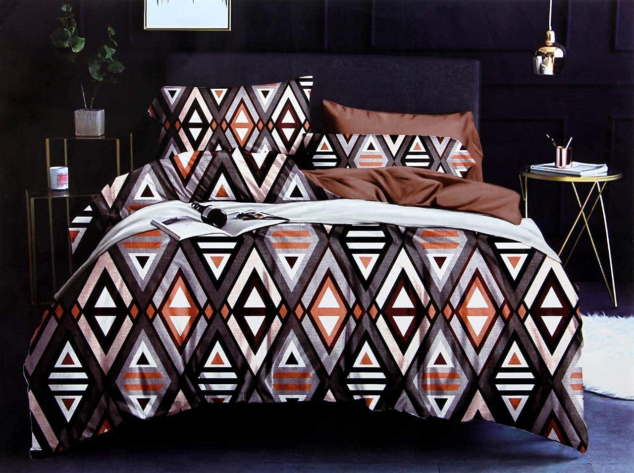 AASTHA Double Bed Printed Bedsheet with 2 Pillow Covers Fabric