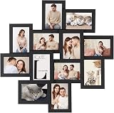 SONGMICS 12-Photo Picture Frame Collage Wall Mount RPF22BK Ink Black