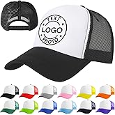 Bulk Custom Hats Made in USA Design Your Own Text Name Logo Photo, Personalized Baseball Hat for Men & Women Sports