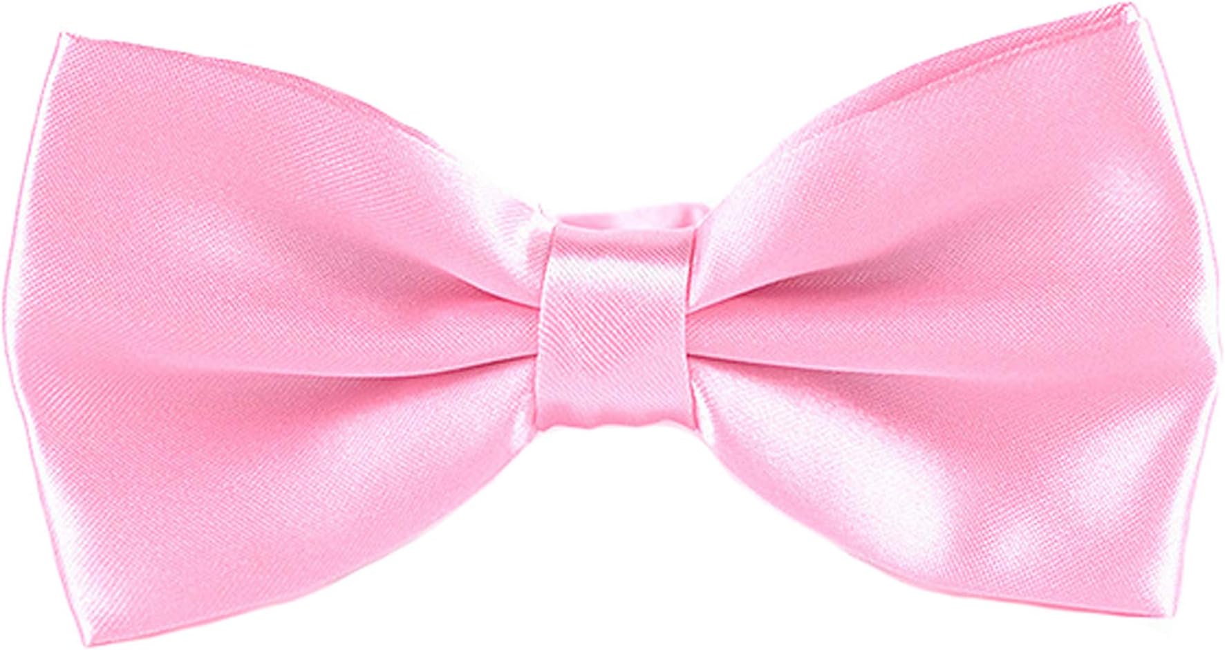Mens Classic Pre-Tied Satin FormalBowtie Adjustable Length Many Colors Available