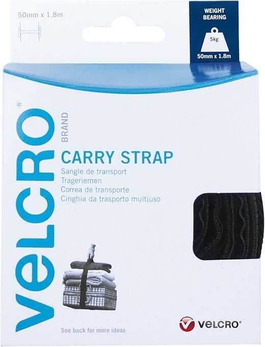 Velcro correa de transporte con asa 50 mm x 1,8 m negro ...