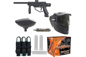Tippmann JT Stealth Paintball Marker Go PAK w/1K Paintballs, Mask, Loader, Harness, 3 Pods, Pre-Filled CO2 + Adapter