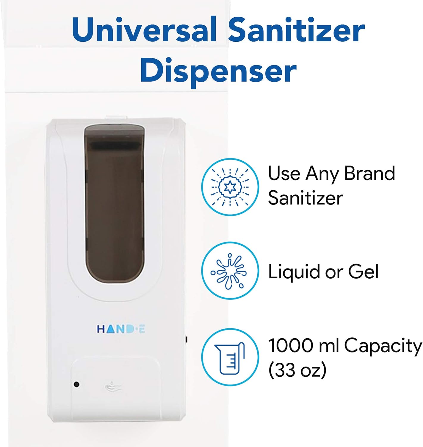 Automatic Hand Sanitizer Dispenser Stand with Face Mask Dispenser - Universal Touchless Hand Soap Dispenser - Liquid or Gel Hand Sanitizer Station - Wall Mounted or Stand - Drip Catcher Tray - White: Kitchen & Dining