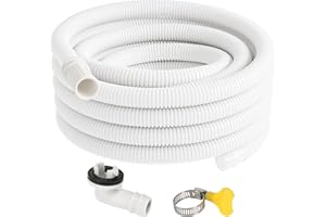 BEWAVE Air Conditioner Drain Hose Kit, Universal Durable Drain Pipe for Mini Split AC Ductless Heat Pump, Portable AC Washer Dishwasher, 20 FT