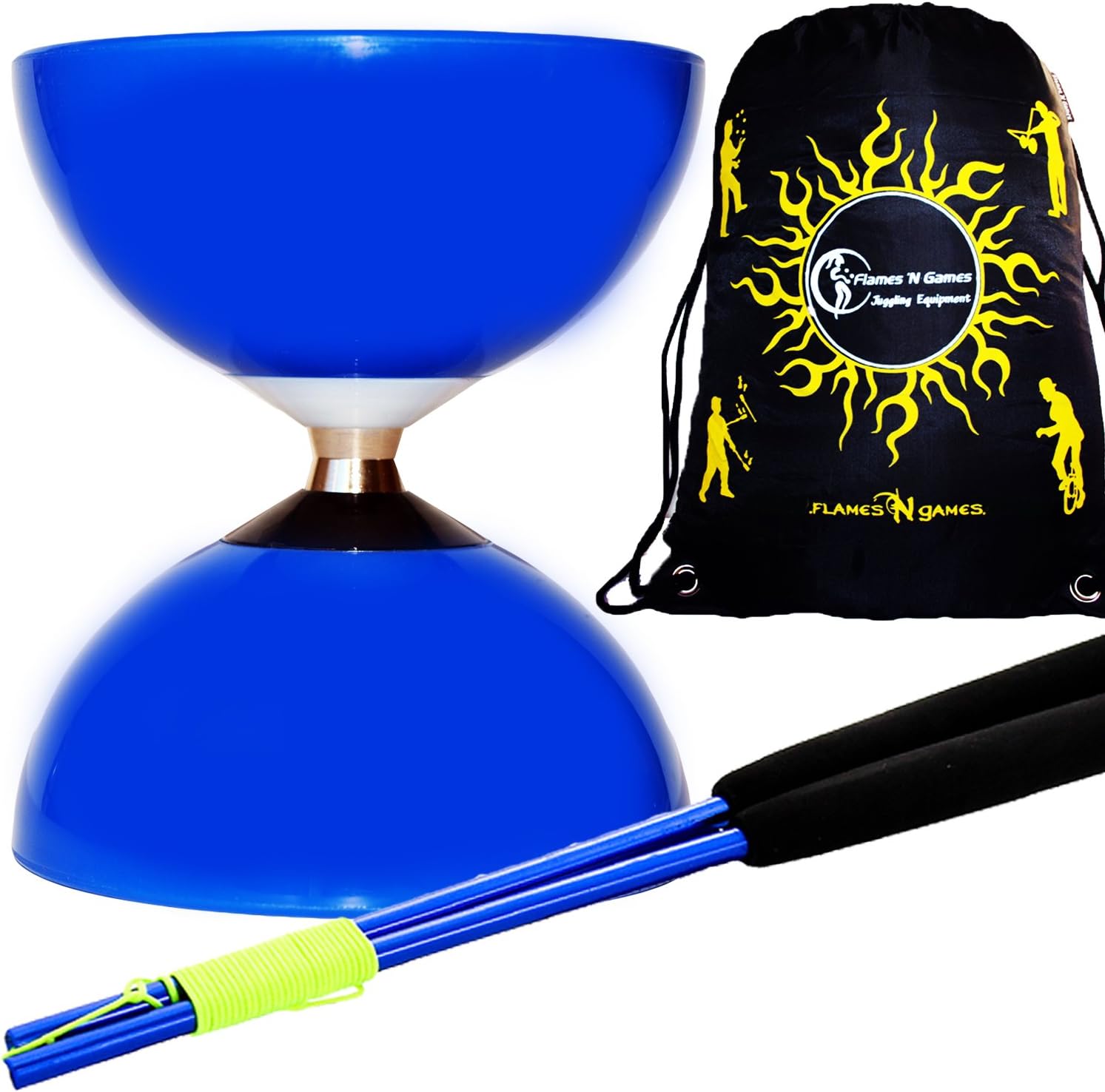 Juggle Dream CAROUSEL Ball Bearing Diabolo, Aluminium Metal Diabolo Sticks - Image 3