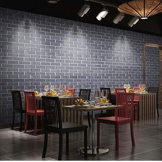 yhyxll Ladrillo 3D Retro ladrillo ladrillo Papel Pintado café Bar ...