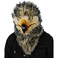 ifkoo Realistic Mouth Mover Eagle Mask Moving Mouth Jaw Fursuit Head Owl Mask (Eagle) Grey