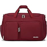 MILADA Carry On Luggage Bags for Travel Lightweight Personal Item Travel Bag Foldable Large Duffle Bag for Travel Tote Overnight Bags for Women Mens Weekender Bags, Burgundy