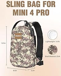 PEKREWS Mini 4 Pro Case, Waterproof Hard Carrying