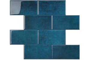 STICKGOO 10-Sheet Subway Tile Peel and Stick Backsplash, Self Adhesive Vinyl Wall Tiles, Stick on Backsplash for Kitchen and Bathroom(Thicker Design)