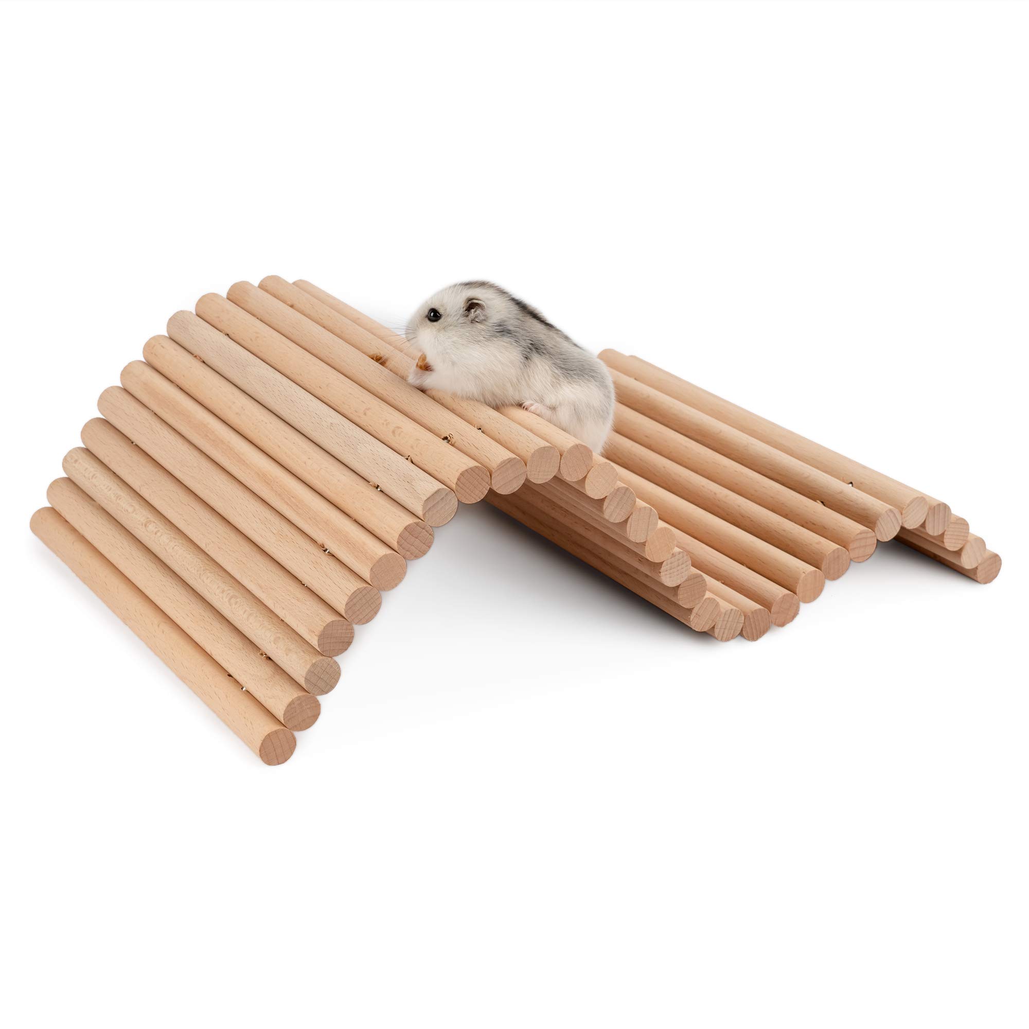 Photo 1 of Niteangel Hamster Climbing Ladder Wooden Suspension Bridge for Guinea Pigs Rats Hedgehog Gerbils Mouse Sugar Glider and Other Small Animals (Medium)