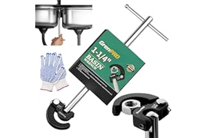 GRENPRO 11" Basin Wrench, Sink Wrench Faucet Tool for Tight Spaces, Adjustable Tap Nut Plumbing Spanner for Professional Plumber, Capacity of 3/8" to 1-1/4" Faucet Wrenches for Undermount Sink